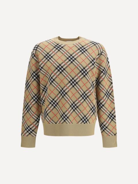 Wool Check Sweater