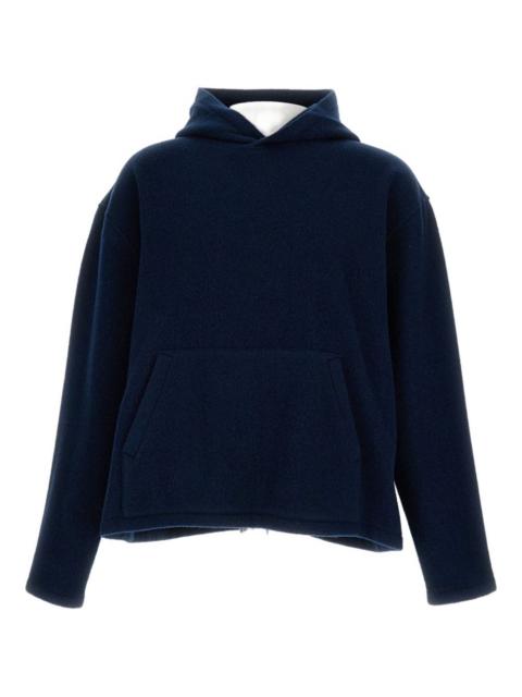 pocket hooded wool sweater