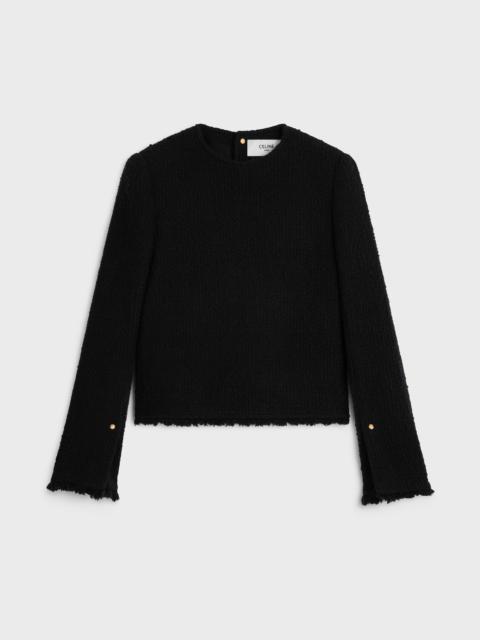 long-sleeved top IN wool natté