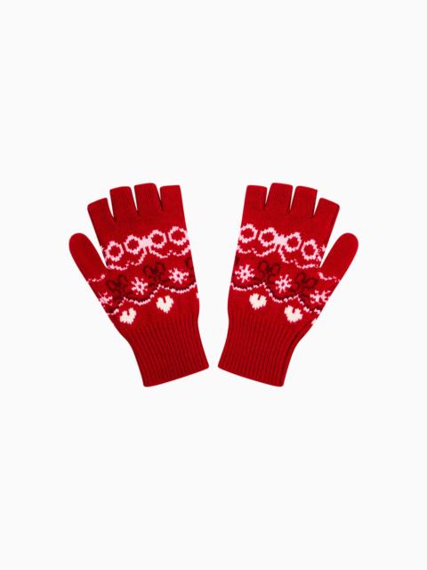 Emeri Wool Fair Isle Fingerless Gloves