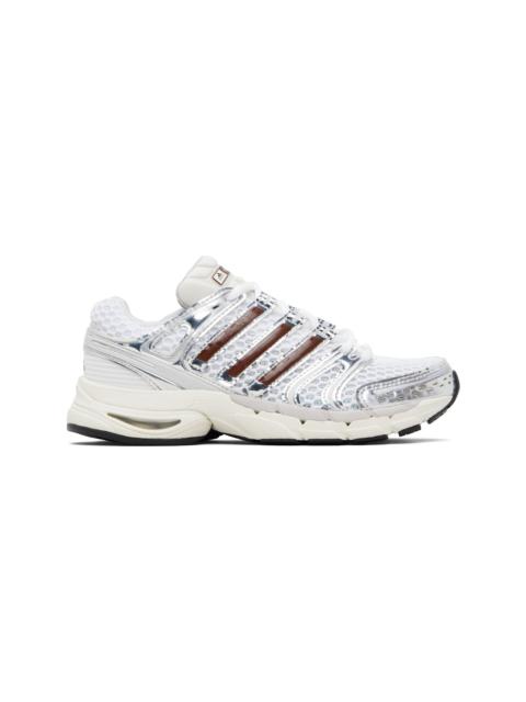 White & Brown Adistar Control 5 Sneakers