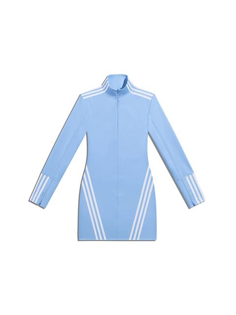 adidas Ivy Park 1/2 Zip Latex Dress Light Blue/White
