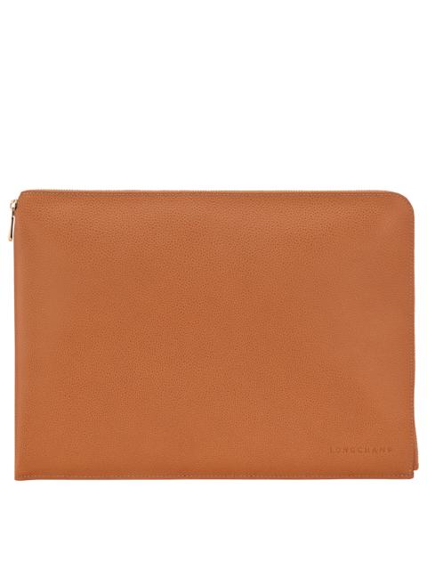 Le Foulonné Laptop case Amber - Leather