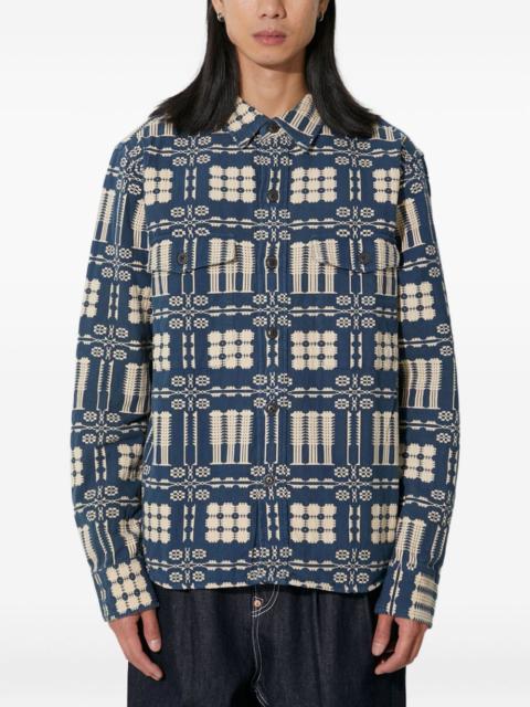 patterned pocket overshirt