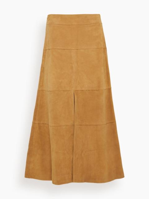 Suede Hudson Skirt in Camel