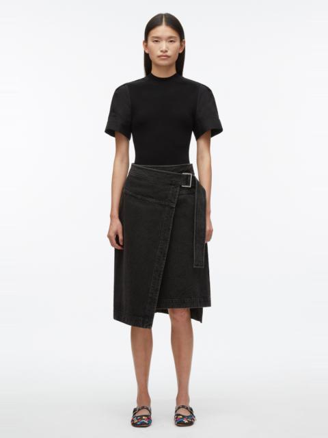 Denim Wrap Skirt