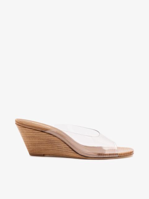 Vivi Wedge Mule In Clear Vinyl