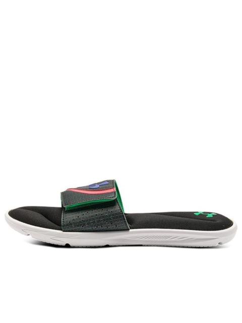 Under Armour Ignite 6 Graphic Strap Slide 'Black Cerise' 3024450-004