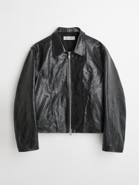 Mini Jacket Top Dyed Black Leather