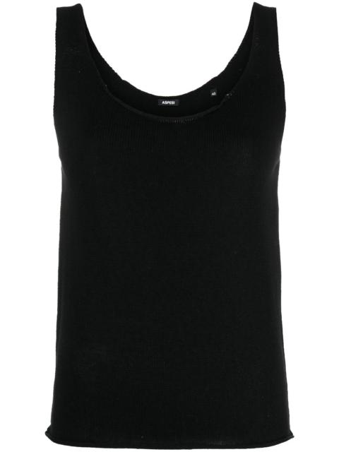 scoop neck knitted vest top