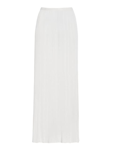Daniella Knit Silk Maxi Skirt ivory