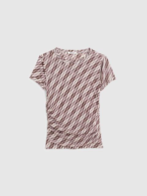 Ruched Cap-Sleeve Tee