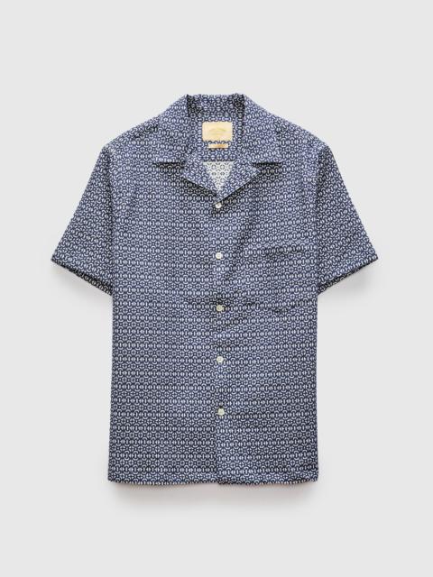 Abstract Tile Shirt in Blue