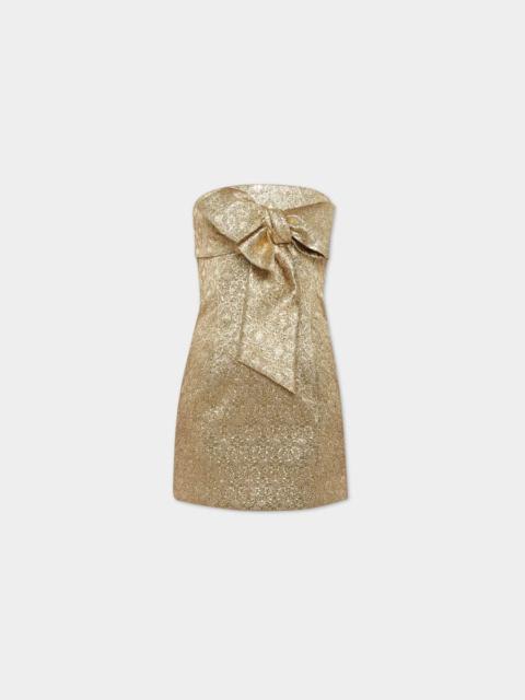 FAME GOLD BOW DRESS
