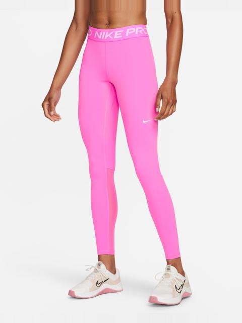 Nike Pro Women's Mid-Rise Mesh-Paneled Leggings