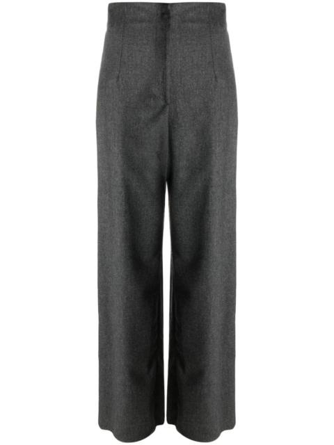 straight-leg high-waist trousers