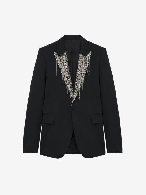Crystal Embroidery Single-breasted Jacket