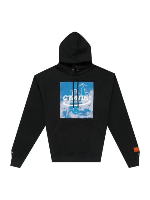 HERON PRESTON SS21 Herons Halo Hoodie 'Black Blue' HMBB015R21JER0011049