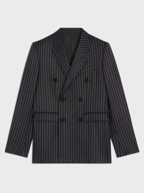 camden jacket in striped wool gabardine