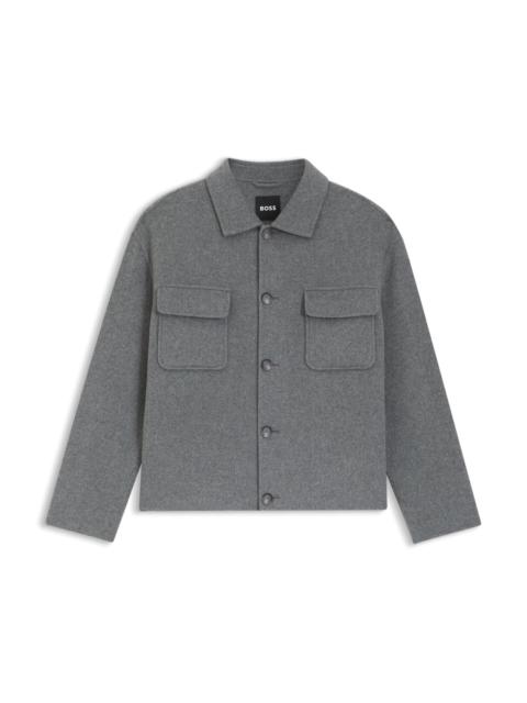 MELANGE RELAXED-FIT JACKET IN A WOOL BLEND