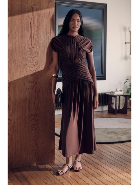 Petite Premium Ruched Jersey Maxi Dress