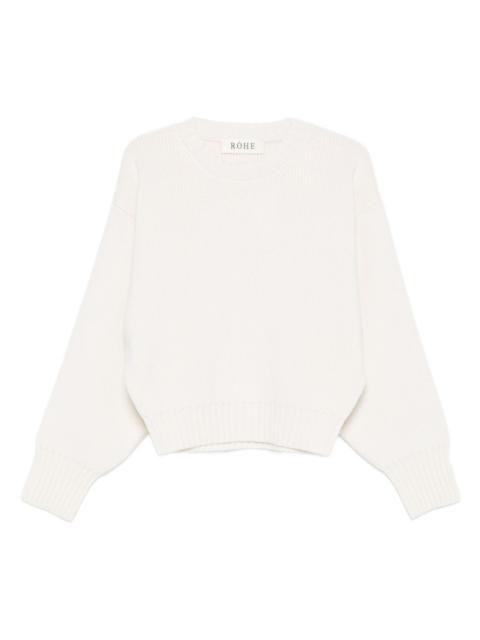 sculptural crew-neck sweater