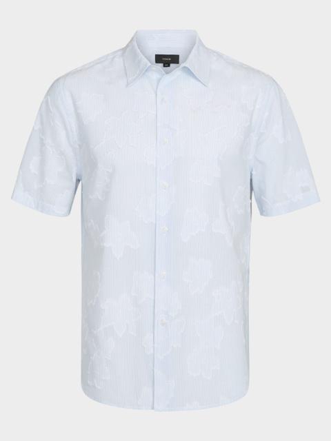 Men's Fil Coupe Floral Stripe Short-Sleeve Shirt