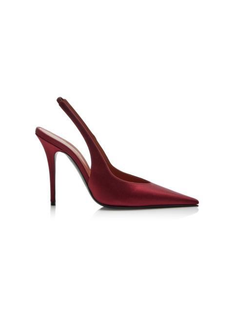 Anok Satin Slingback Pumps burgundy