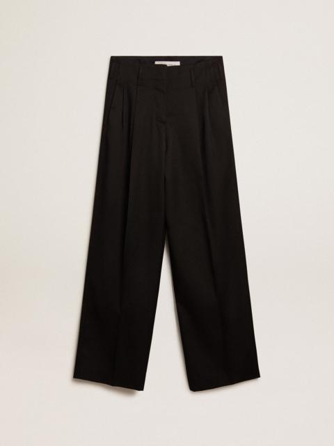 Women’s black wool gabardine pants