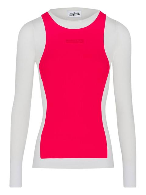 layered-effect T-shirt