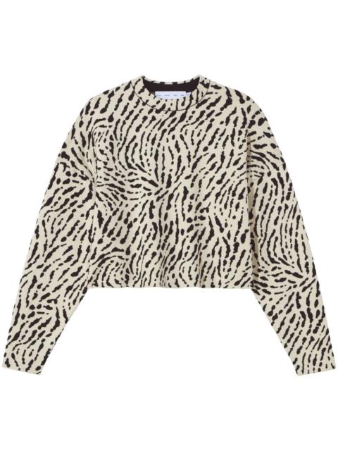 animal-pattern jacquard jumper