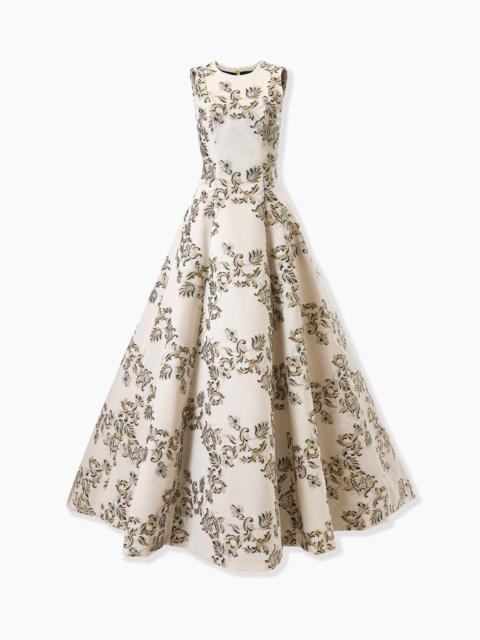 Lurex Trellis Jacquard Ball Gown