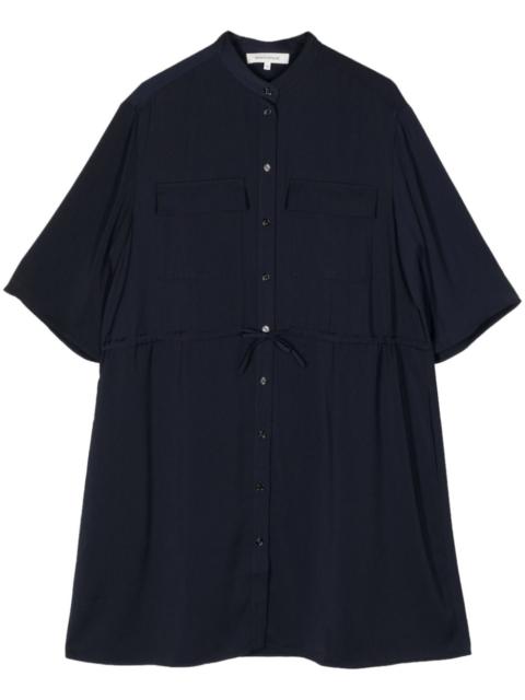 short-sleeve button-up minidress