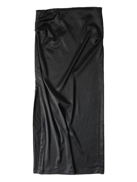 logo-print side-zip skirt