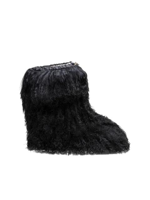 furry wool  boots