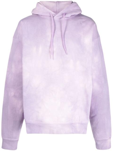tie dye-print cotton hoodie