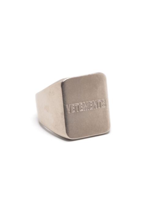 logo square signet ring