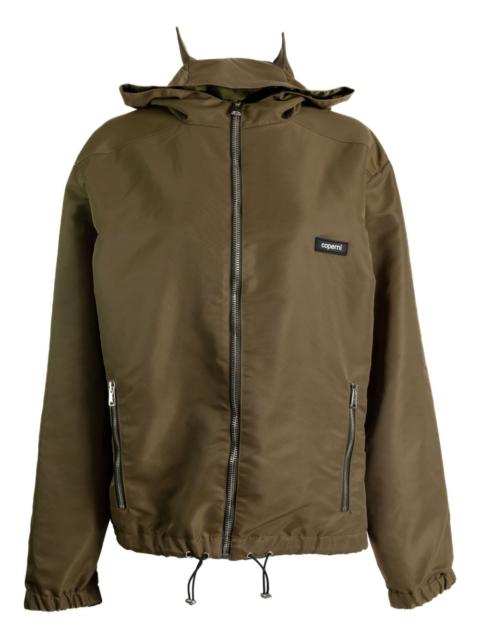 hooded zip-up jacket