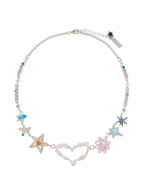 MULTI HEART FLAME CONSTELLATION NECKLACE