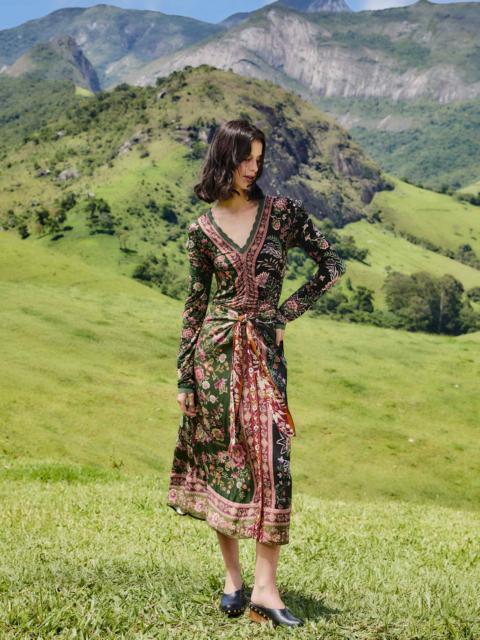 Mixed Winter Garden Lenzing™ Ecovero™ Viscose Midi Skirt