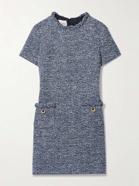 Embellished tweed mini dress