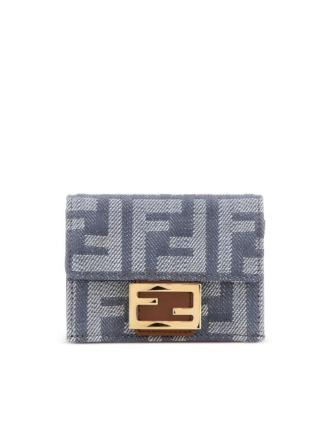 mini Denim baguette bag