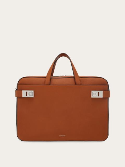 Briefcase with Gancini buckles (M)