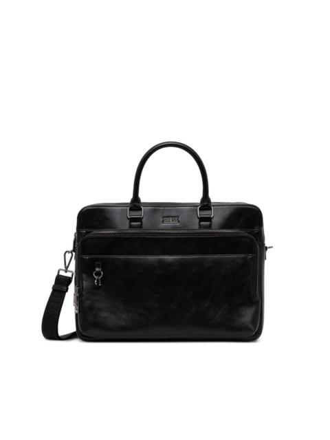 logo-plaque laptop bag