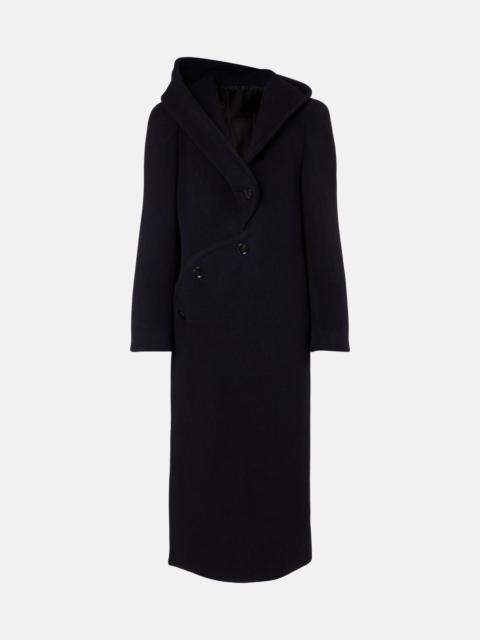 Asymmetric wool coat