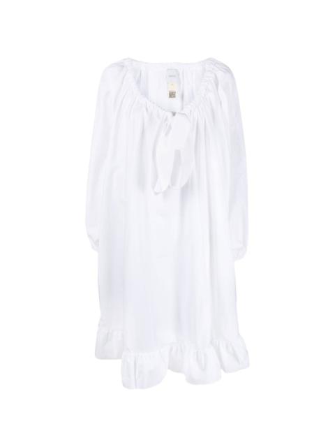 tie-neck peplum dress