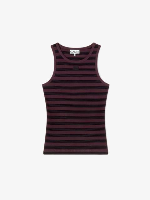 STRIPE RIB TANK TOP