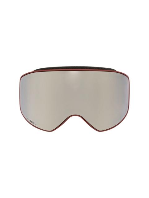 logo-print goggle-style glasses