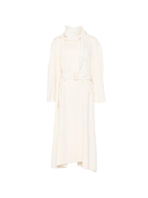 belted double-breasted coat