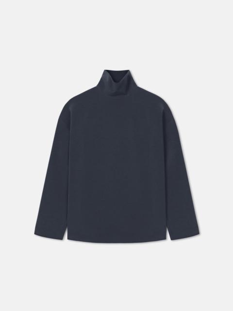 Paper Jersey Turtleneck Top